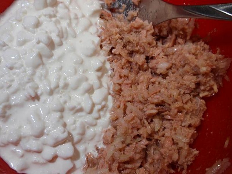 Tuňákový salát s cottage sýrem