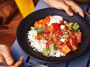 Dýňové karí s cizrnou