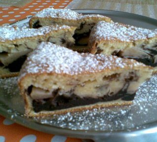 Šlehačkový koláč s jablky