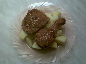 Obalovaná kuřecí stehna