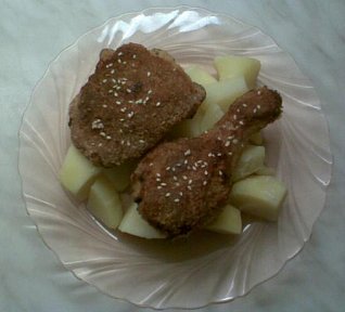 Obalovaná kuřecí stehna