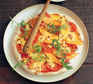 Dýňová pizza s rukolou