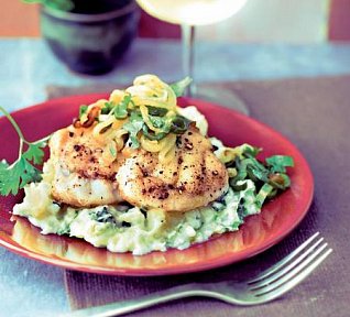 Ryba naostro na kapustovém pyré