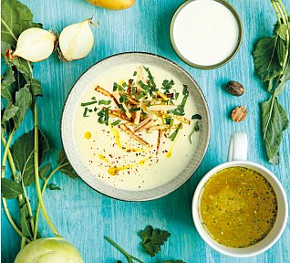 Jemná kedlubnová polévka