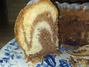 Mramorovaná hrníčková bábovka