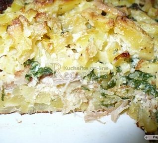 Zapékané brambory se špenátem