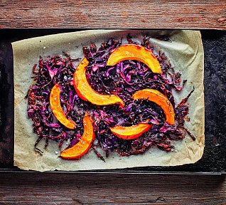 Pečené zelí s dýní