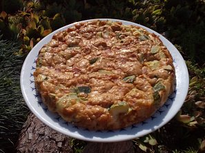 Slaný cuketový koláč - bez mouky Slaný cuketový koláč - bez mouky