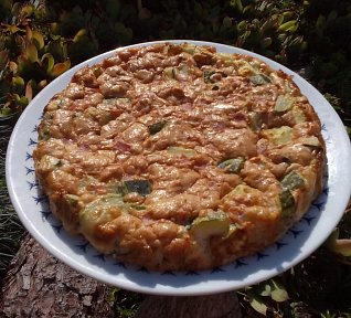 Slaný cuketový koláč -  bez mouky