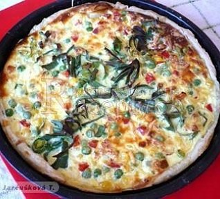 Slaný koláč s pórkem