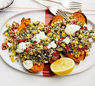 Pečené batáty s quinoou