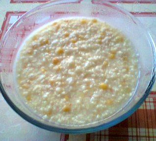 Jáhlová kaše s hrachem, základní recept