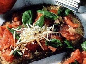 Rajčatové toasty s česnekem