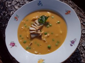 Krémová polévka s treskou