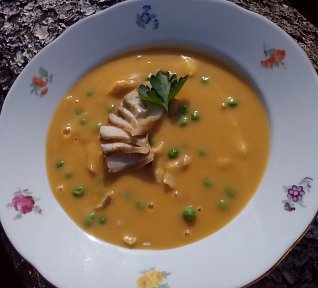 Krémová polévka s treskou