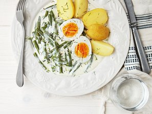 Fazolky nakyselo s vejci