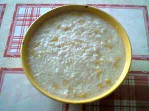 Slaná krupicová kaše s hrachem, základní recept
