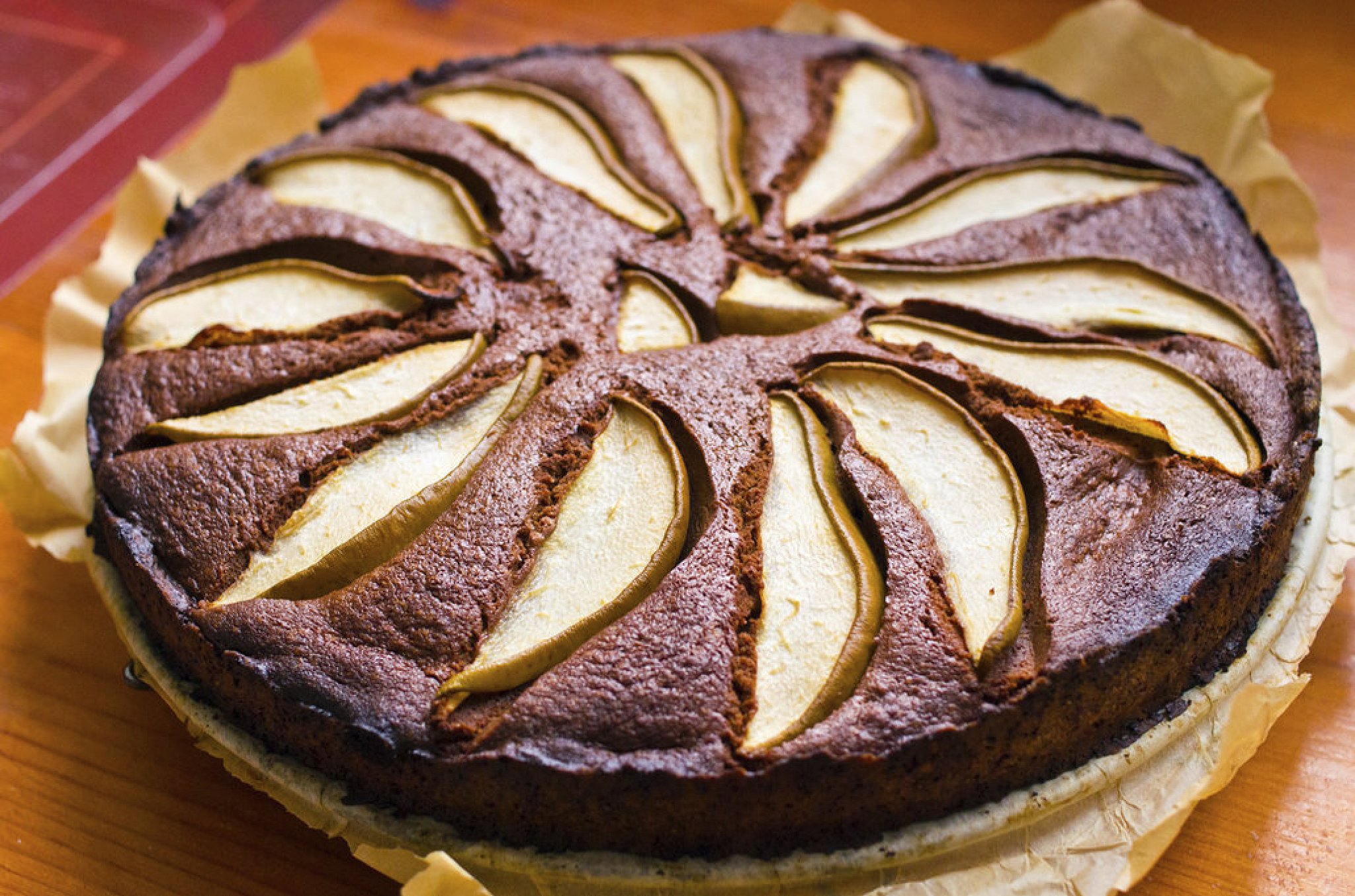 Čokoládový koláč s jablky photo-0