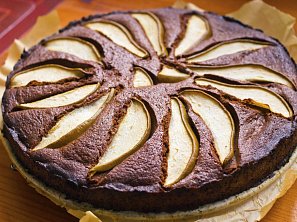 Čokoládový koláč s jablky