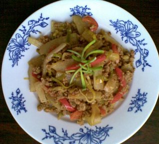 "Čína" se sojovým masem a kedlubnou