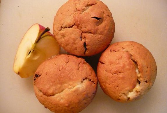 Jablečné muffiny s tvarohem