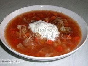 Jednoduchý boršč z Podkrkonoší