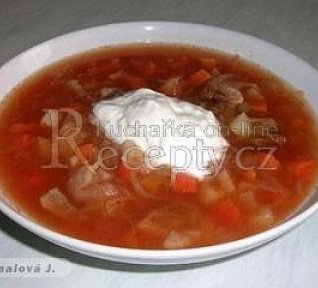 Jednoduchý boršč z Podkrkonoší