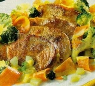 Vepřový řízek s holandskou omáčkou