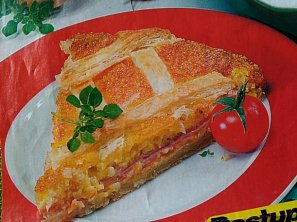 Mámin sýr-šunkový koláč