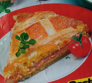 Mámin sýr-šunkový koláč