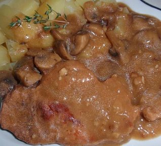 Tymiánové plátky se žampiony