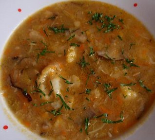 Podzimní polévka s houbami