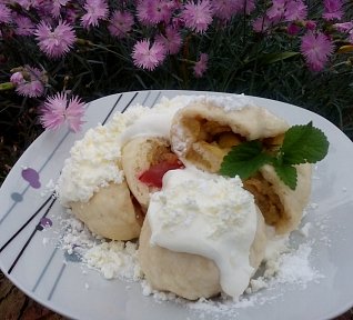 Kynuté knedlíky (nejen) s rebarborou