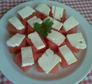 Melounové jednohubky (salát)