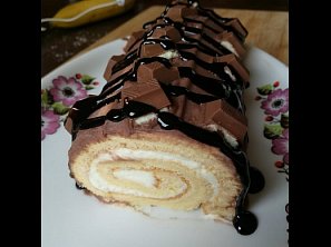 Piškotová roláda s mascarpone