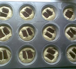 Čokoládové muffinky