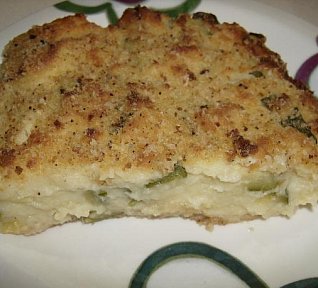 Zapečené brambory s cuketou a třemi sýry