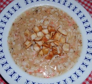 Česnečka se Surimi tyčinkami