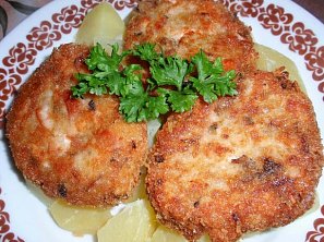 Houbové karbanátky s pečeným masem