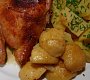 Kuře pečené s jablky