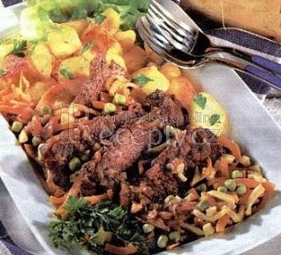 Dušené hovězí plátky