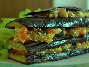 Lilek s tofu a rajčaty