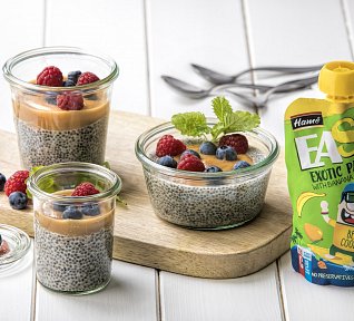 Chia puding s ovocem