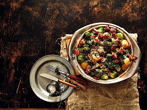 Zapečené brambory s uzeným