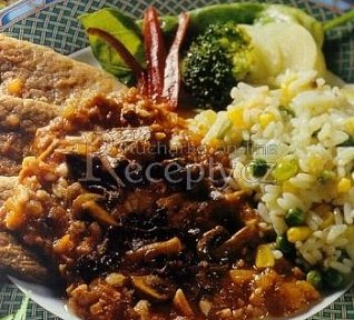 Telecí kýta na hříbkách