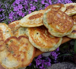 Lívanečky s medvědím česnekem