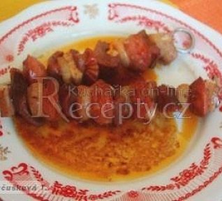 Šašlik z vepřových ledvinek