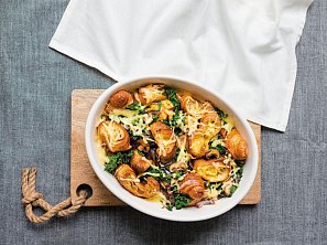 Zapečené croissanty s kadeřávkem