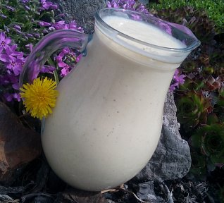 Banánovo-mangový koktejl s jogurtem