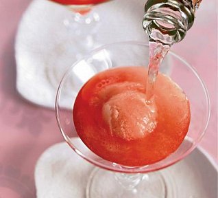 Sorbet z růžového grapefruitu